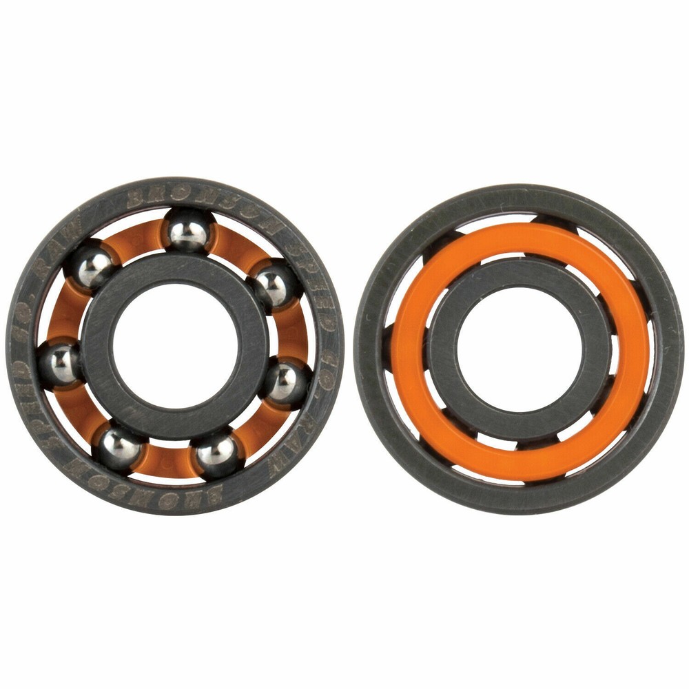 BRONSON SPEED CO RAW Skateboard BEARINGS Next Generation Shieldless Set of 8