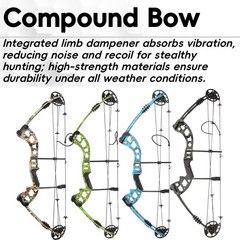 Archery Compound Bow Arrow Set 30-55 LBS Adjustable Hunting Shooting Beginners