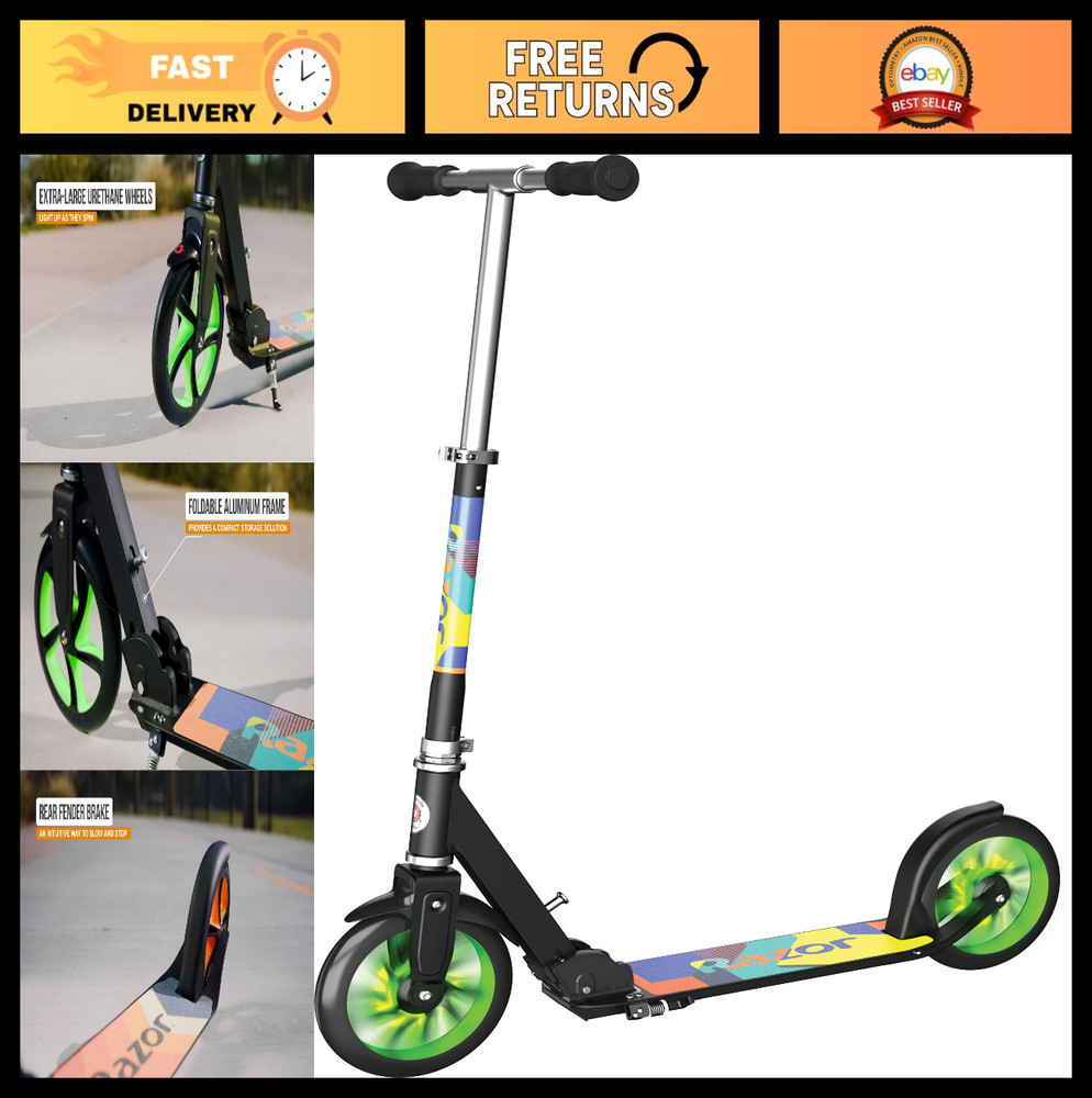 Kick Scooter for Kids 8+ | 8″ Urethane Wheels, Aluminum Frame, Lightweight, Bold