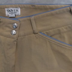 Dover Saddlery Womens 28 Tan Knee Patch Riding Breeches Equestrian Jodhpurs