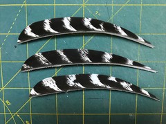 5″ Right Wing Parabolic Natural Barred Feather Fletching, 25Pk Archery 🇺🇸
