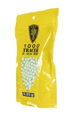 Tracer BBS Glow-in-The-Dark Premium 6mm Airsoft BBS Ammo, 1000 Count, 0.20 Gr…