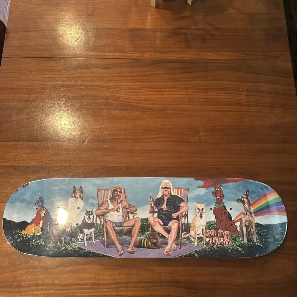 STRANGELOVE WHERE MY DOGS AT? SLICK» SKATEBOARD DECK SNOOP DOG BOUNTY HUNTER NOS