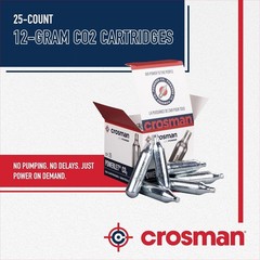 25-Count 12-Gram CO2 Cartridges for Air Rifles & Pistols – Genuine Powerlet
