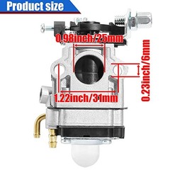 15mm Carburetor for 33cc 43cc 47cc 49cc 50cc 52cc 2-stroke Engine Pit Dirt