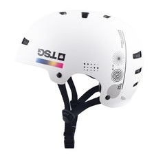 TSG – Evolution Skate Bike Helmet – L/XL, Graphic Design – White Board-Cast