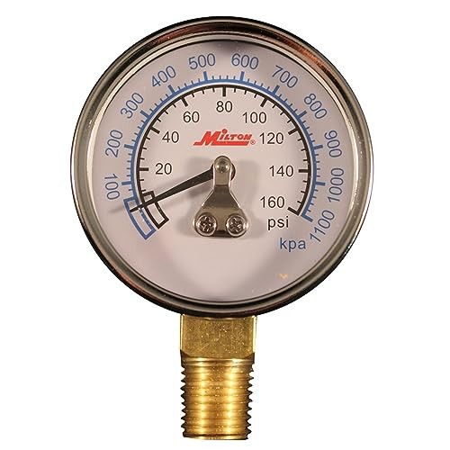 Pressure Dial Gauge, Brass, 1/4″ NPT (1194), United States