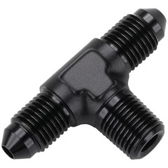 3AN Male Flare Tee to 1/8 NPT on Side Branch T Fitting Adapter