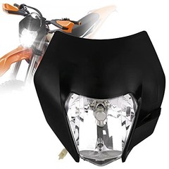 Dirt Bike Headlight,Motorcycle Headlight Universal for SX SXF XC normal black