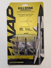 NAP Killzone Mechanical Broadhead 2 Blades 100 Grains 2” Cutting Diameter 3 Pack