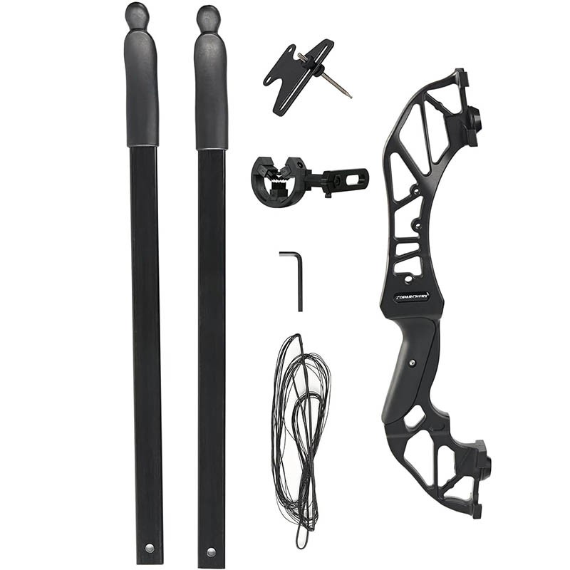 54″ Takedown Recurve Bow Set &12pcs Fiberglass Arrows for Archery Hunting Target