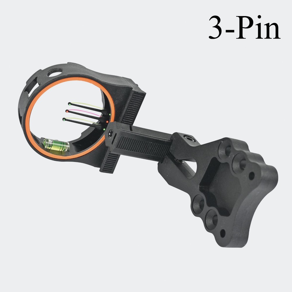 3-Pin Fiber Optics Bow Sight for Compound Recurve Bow Archery Target for Outdoor