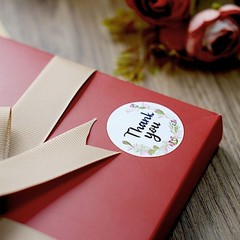 500 Self Adhesive 1.5″ Round Floral Thank You STICKERS Labels DIY Crafts Favors