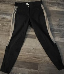 Dover Saddlery Breeches Womens Size 32 Equestrian Horse Riding Pants~Black/Gray