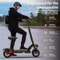 Electric Scooter 48v 1600W For Adult 10″Off Road Fat Tires Fast Speed USA MAX