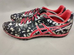 Asics Gun Lap Mens 13 G508Y Cross Freak 2 Black Fiery Red Gray No Spikes Track