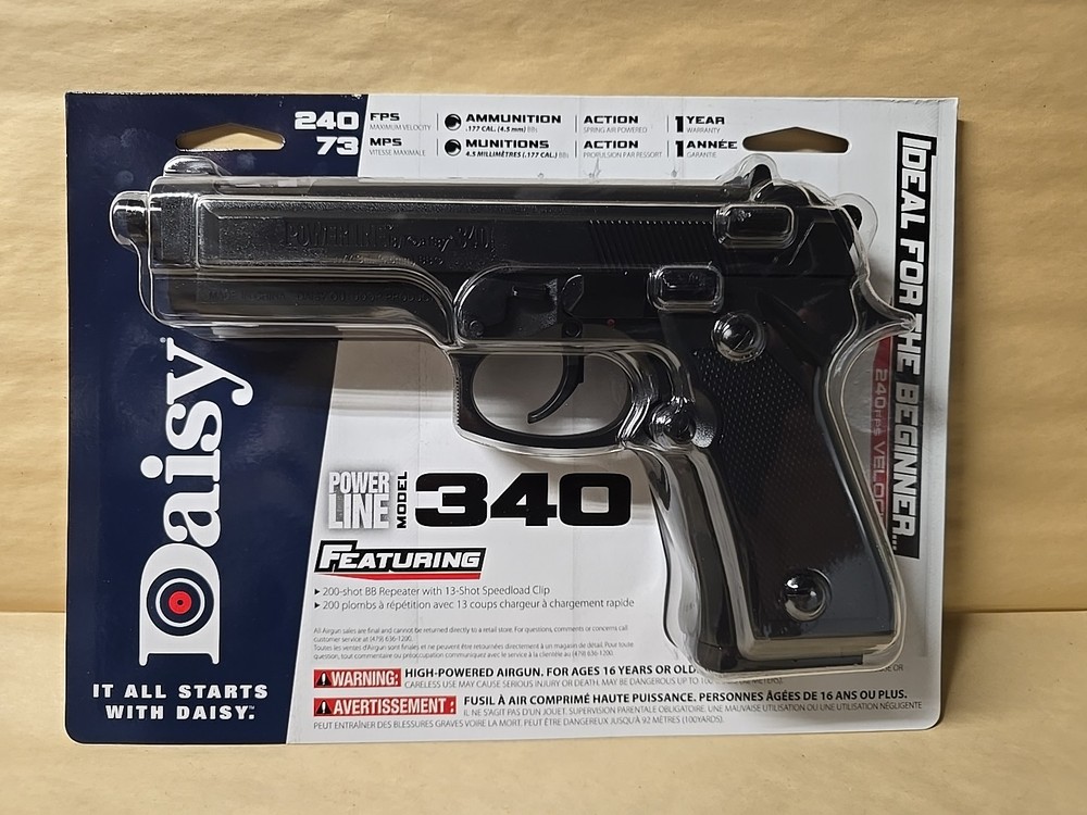 Daisy Powerline 340 BB Air Gun Pistol Shoots .177 Caliber BB’s