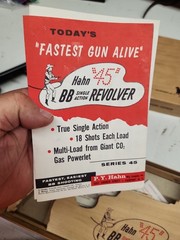 EARLY Hahn Model 45 Single-Action BB Revolver CO2 Air Pistol in Original Box 87