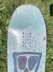 New Flip Lance Mountain Vato Pool Shaped Skateboard Deck 9 Blue Plaster Crusty