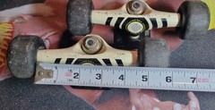 PAIR OF CHRIS COLE THUNDER SKATEBOARD TRUCKS White And Black