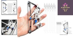 Sleek Silvery Compound Bow Set for Target Shooting – Left & Right Hand Friendly