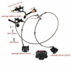 Hydraulic Foot Disc Brake Caliper Cylinder for Go kart Golf Cart ATV Buggy Quad