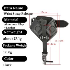 Archery Compound Bow Release Aids Wrist Strap Trigger Index Finger Hook Hunting