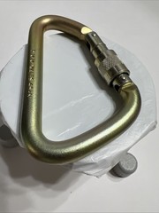 DMM Wales Steel Locking Carabiner Screw Gate 45kN Industrial D-Shape Snap Hook