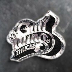 Vintage 1980’s Gullwing Trucks Skateboard Sticker Reflective Silver & Black ￼￼