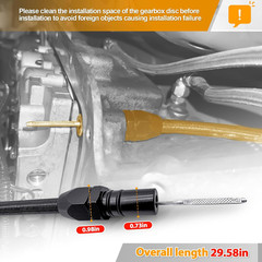 700R4 4L60E 4L80E Trans Flexable Stainless Braided Hose Dipstick Compatible with