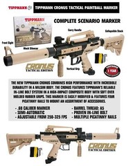 Tippmann Cronus Tactical Paintball Gun – Black / Tan