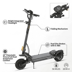 Ausom Gosoul 2 Electric Scooter,1100W Motor,44 Mile Long Range Folding E Scooter