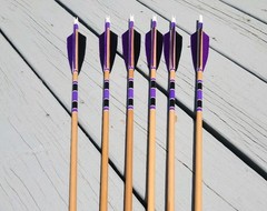 Half Dz 11/32 Cedar Arrows 31″ RW Fletch 5″ 35-45# With 130gn Field Points