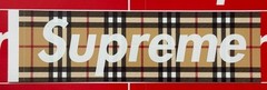 Supreme Burberry Tan Box Logo Sticker Brand New SS22 Authentic Ships Same Day ✉️