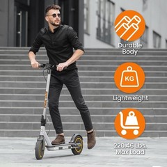 Pyle 10in Foldable Electric Scooter Upgraded Pneumatic Tire 350W Adult