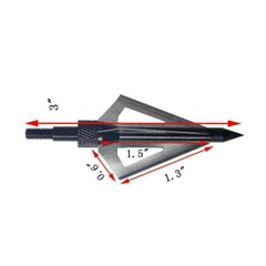 24pcs 3 Fixed Blade Archery Hunting Broadheads 125 Grain with Case Arrow Head