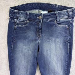 Ariat Women’s Denim Breech Size 28L Knee Patch Rider Pants Indigo Embroidered