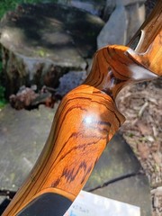 Vintage Ben Pearson Archery BP-H52 recurve 43# zebrawood