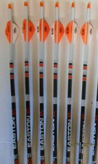6 Easton 6.5 Hunter Classic 300 Carbon Arrows Custom Dip/Crest & Blazer Vanes