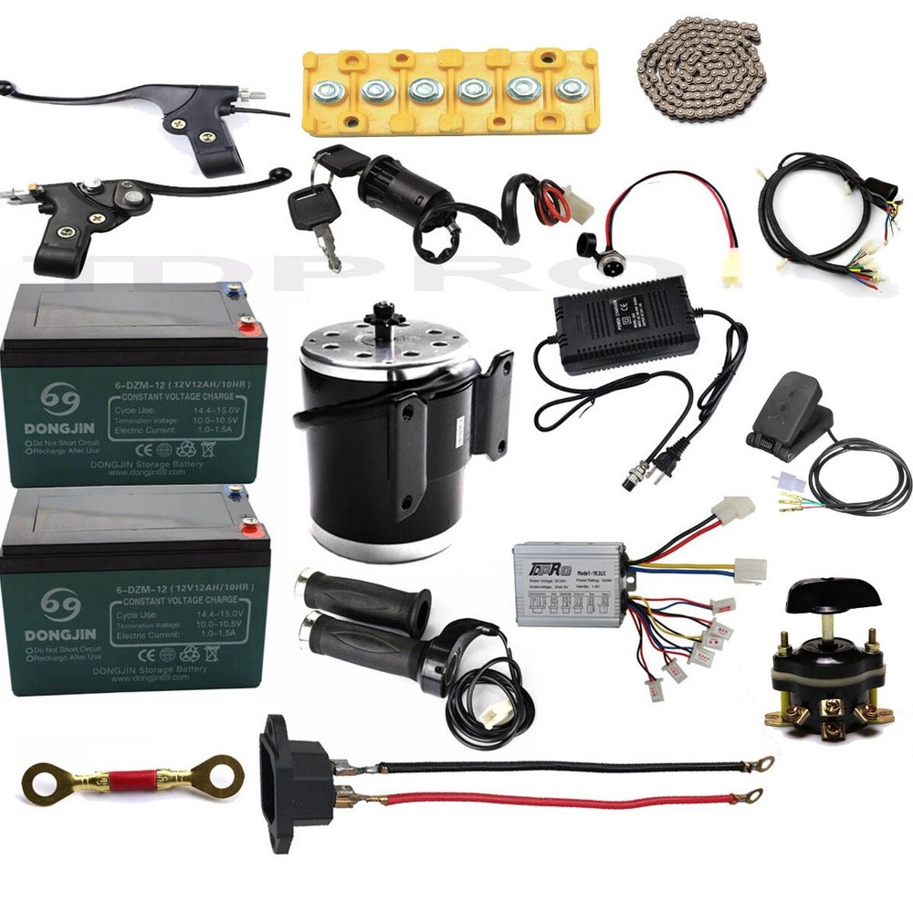 24V 500W Brush Motor Kit Controller 500Watt for Scooter E Bike Razor Quad ATV