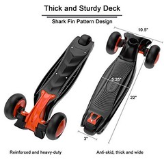 Kick Scooter B03 – Lean ‘N Glide 3-Wheel Push Scooter – Extra Black-Red