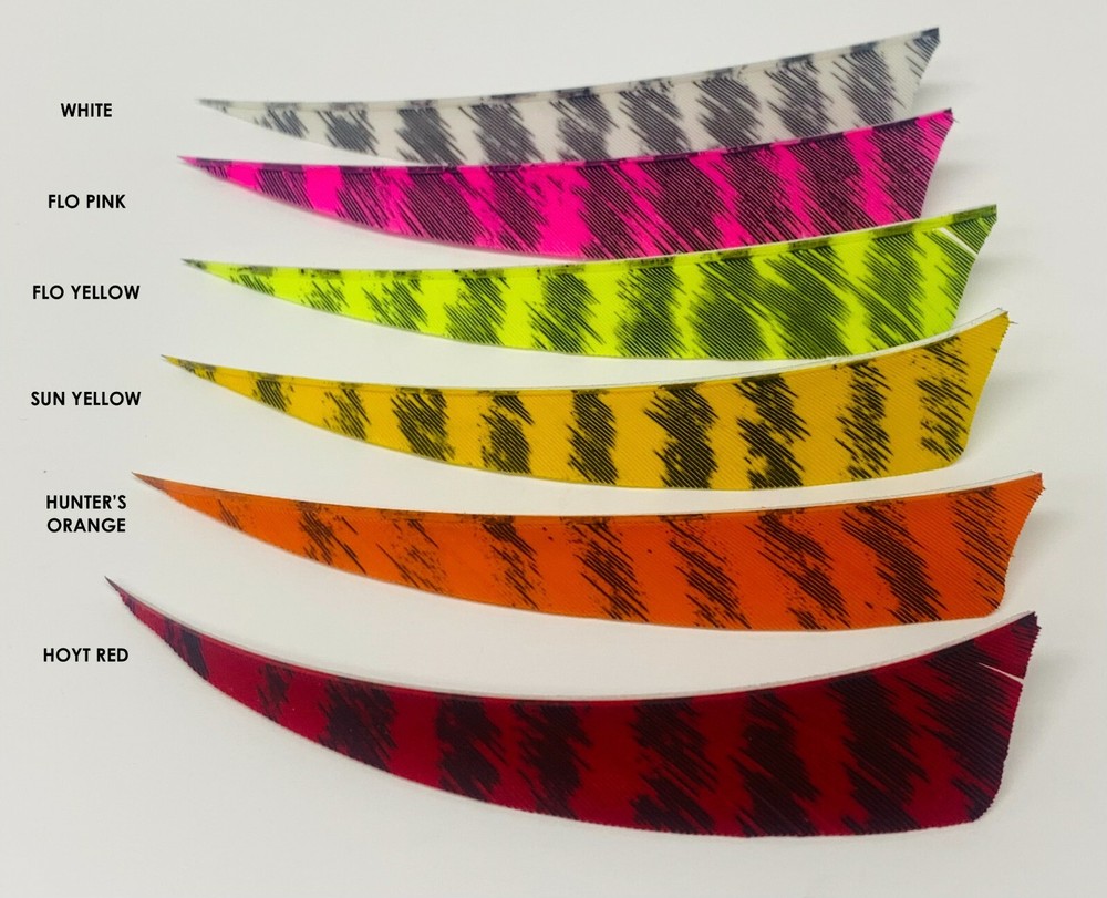 Ozark 4″ Shield Left Wing or Right Wing Barred Feathers – 1 Dozen