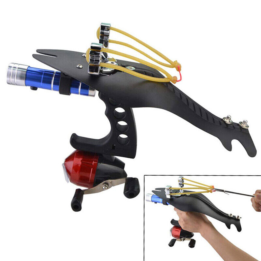 Bow Fishing Catapult Kit Bowfishing Darts Reel Set Archery Hunting Shooting