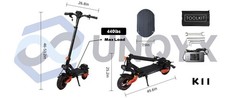 1600W Foldable Electric Scooter, 11» Off Road 40MPH 34 Miles Commuter E-Scooter