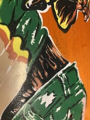 RARE FLOCKED Danny Sargent Iron Maiden New Deal Skateboard Deck Shaped SCREENED