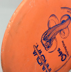 Innova Disc Golf Cobra Orange Blue PFN Patent # No Ink Ontario Old Logo Preowned