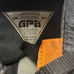 GPA Titium Black Velvet Professional Riding Helmet. Unknown Size