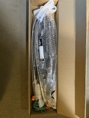 #45 recurve bow in box and vintage bowie knife