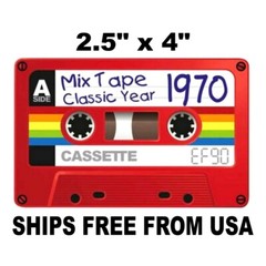 Mixed Tape Cassette Tape 70s Humor Skateboard /Laptop/ Guitar Decal Sticker