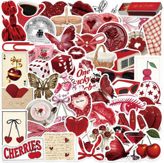 Cute White Aesthetic Waterproof Stickers Pack, 50 Pcs for Kids Teens Adults